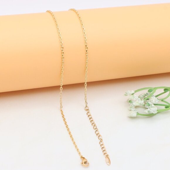 Rose Gold Pendant Necklace with Purple Stone & Extender, XPNL0398 - Picture 12 of 13